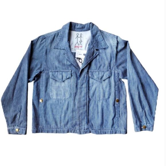 JOHNNY WAS PETTE & GRETA PINSTRIPE DENIM JACKET - Picture 4 of 10